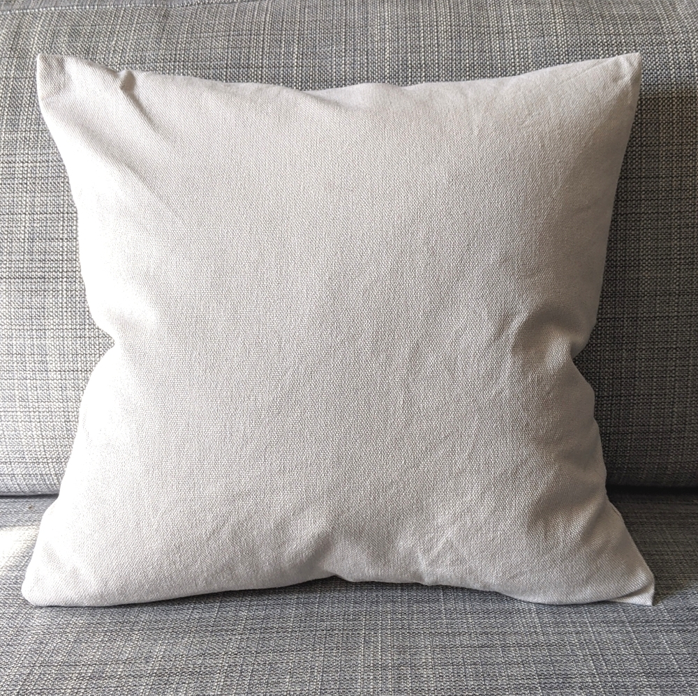 H&M Grey Cotton 15x15 Pillow Cover